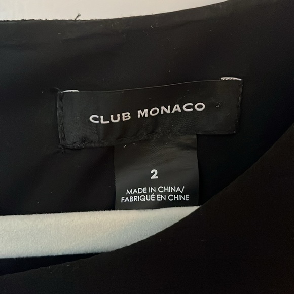 Club Monaco Cap-Sleeve Black Dress - Picture 2 of 4